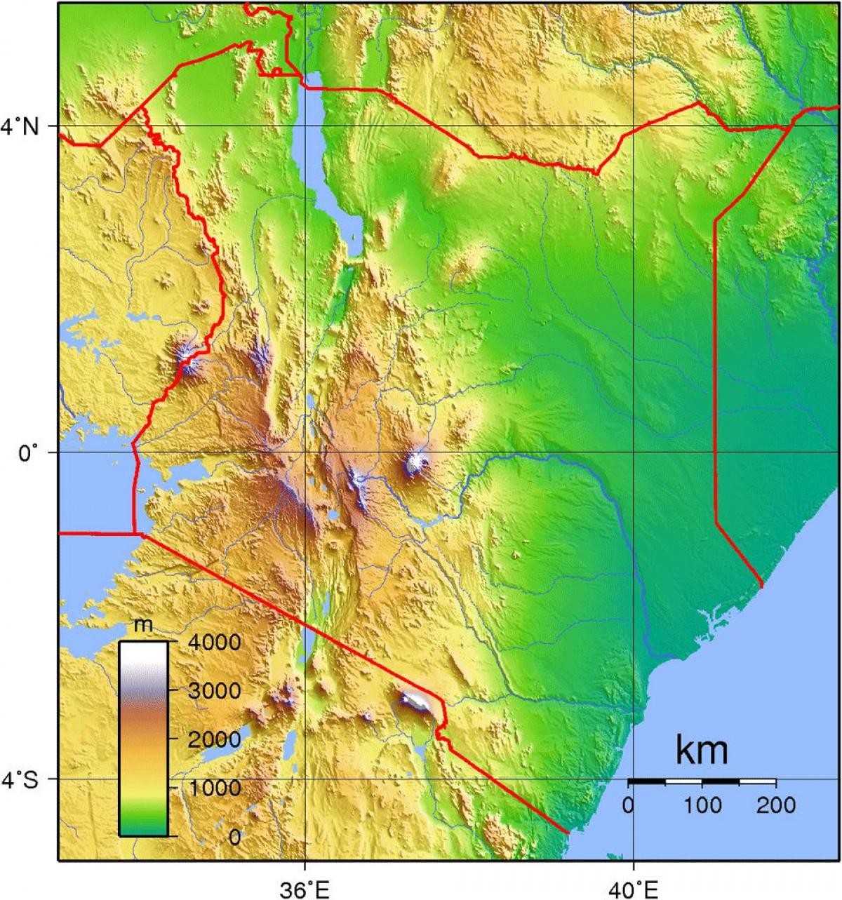 Kenya kota mapa