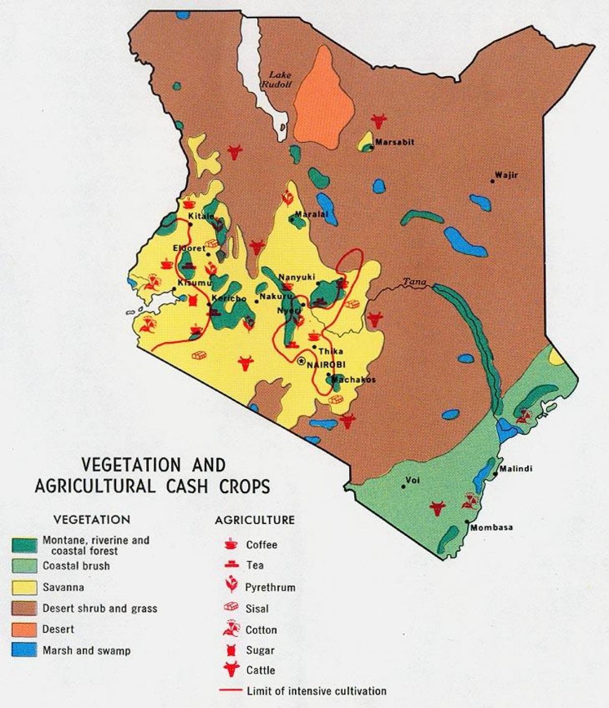 mapa Kenya baliabide naturalak