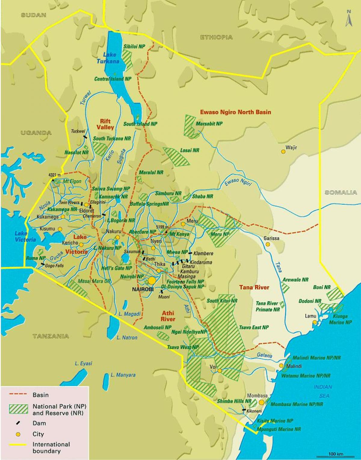 mapa Kenya landaretza