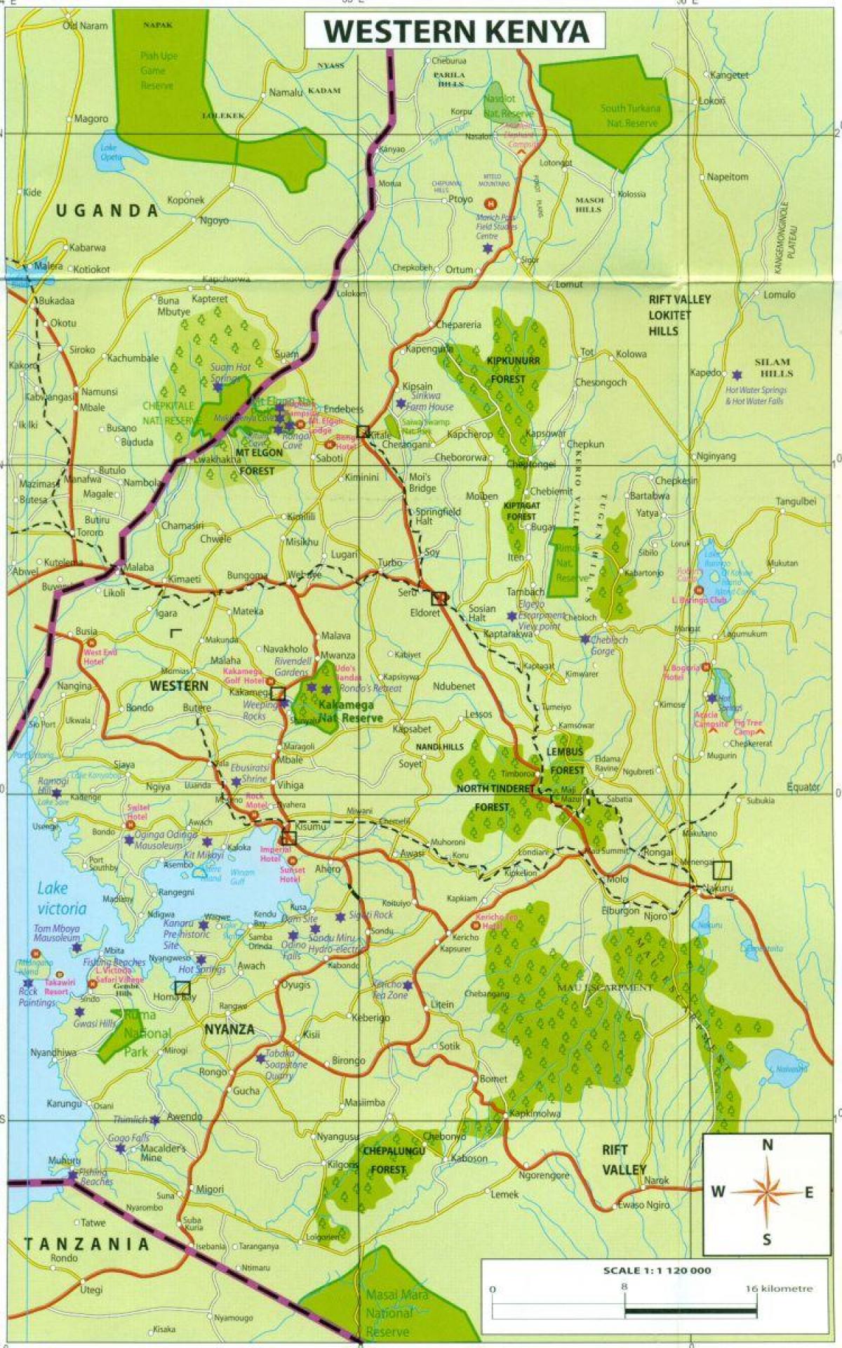 mendebaldeko probintzia Kenya mapa