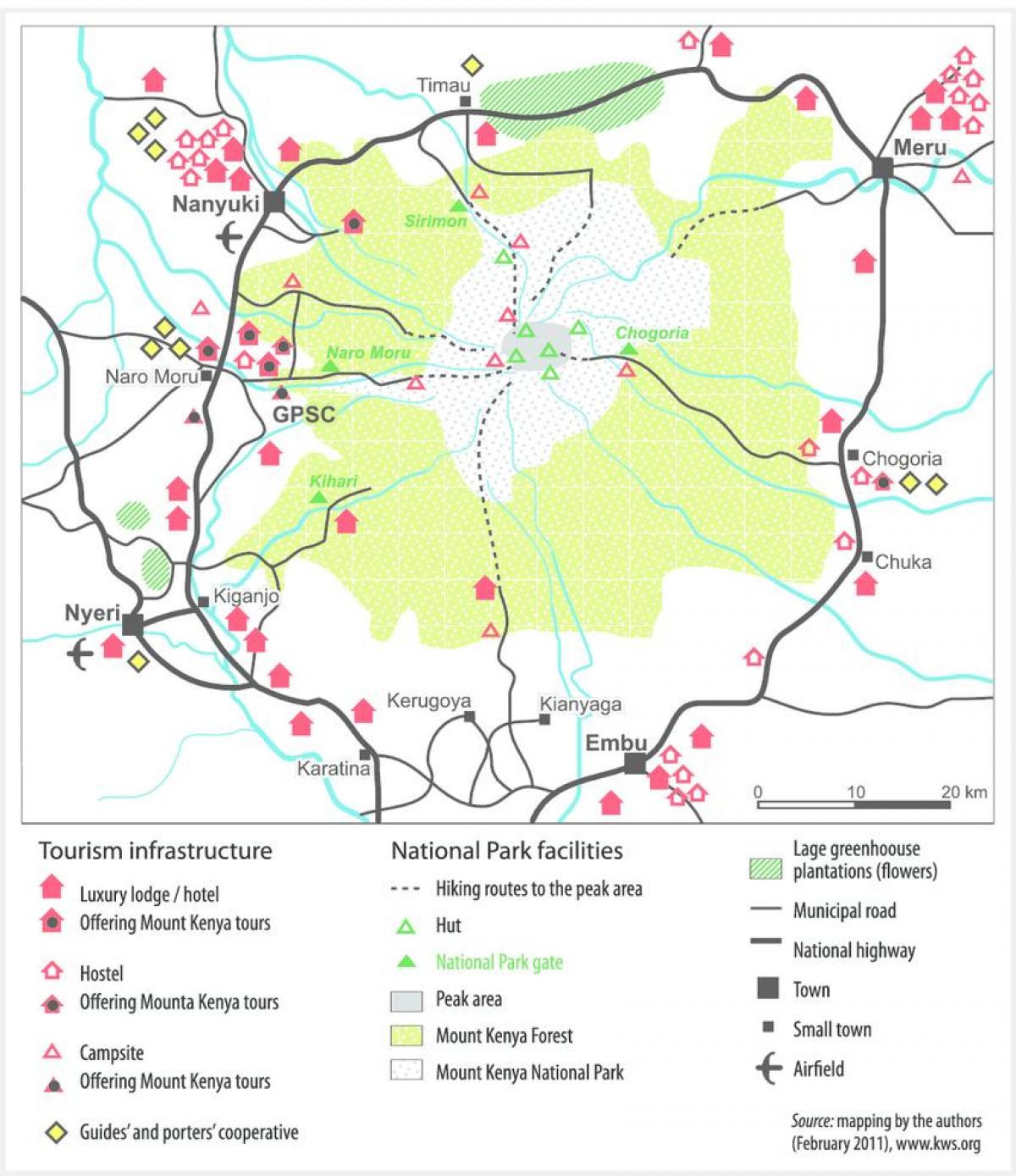 mt Kenya afrika mapa