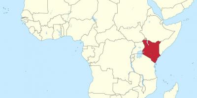 Mapa afrikan erakutsiz Kenya