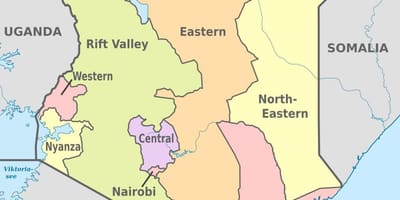 Kenya administrazio mapa