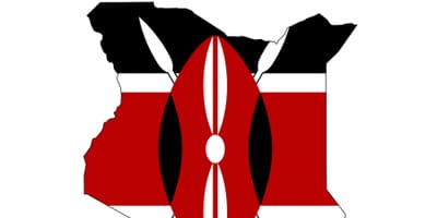 Mapa Kenya bandera
