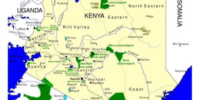 Mapa Kenya txoria