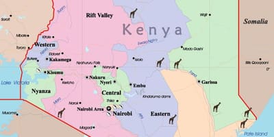 Mapa Kenya hizkuntza