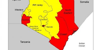 Mapa Kenya malaria