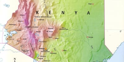 Mapa Kenya mendiak