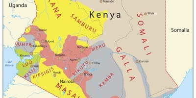 Kenya etnikoa mapa