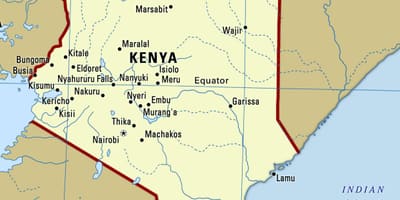 Mapa lamu Kenya