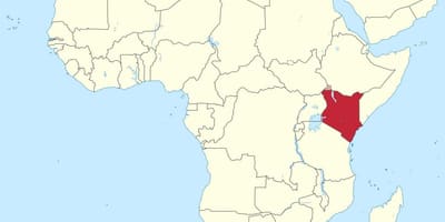 Mapa afrikan Kenya nabarmendu