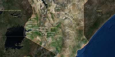 Mapa satelite mapa Kenya