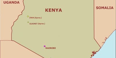 Mapa sinple mapa Kenya